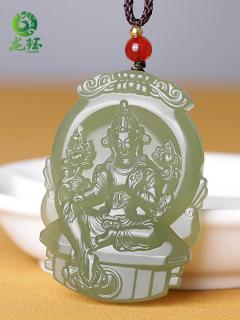 和田玉青玉观音吊坠真的越戴越温润✨